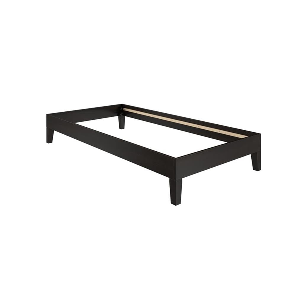 Steve Silver Furniture Nix Twin Platform Bed, Solid Pine, Guest Room, Kid’s Room or Vacation Home, Contemporary/Farmhouse/Mid/Century, Black
