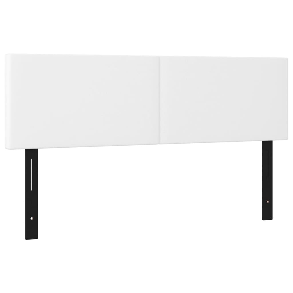 Vidaxl Headboards 2 Pcs White 28.3"X2"X30.7"/34.6" Faux Leather
