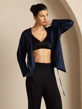 [Dark Blue] SilkSilky  Long Sleeve Women's Outerwear 006