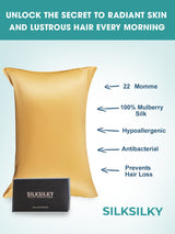 [Champagne] SilkSilky  22Momme Pure Silk Pillowcase 005