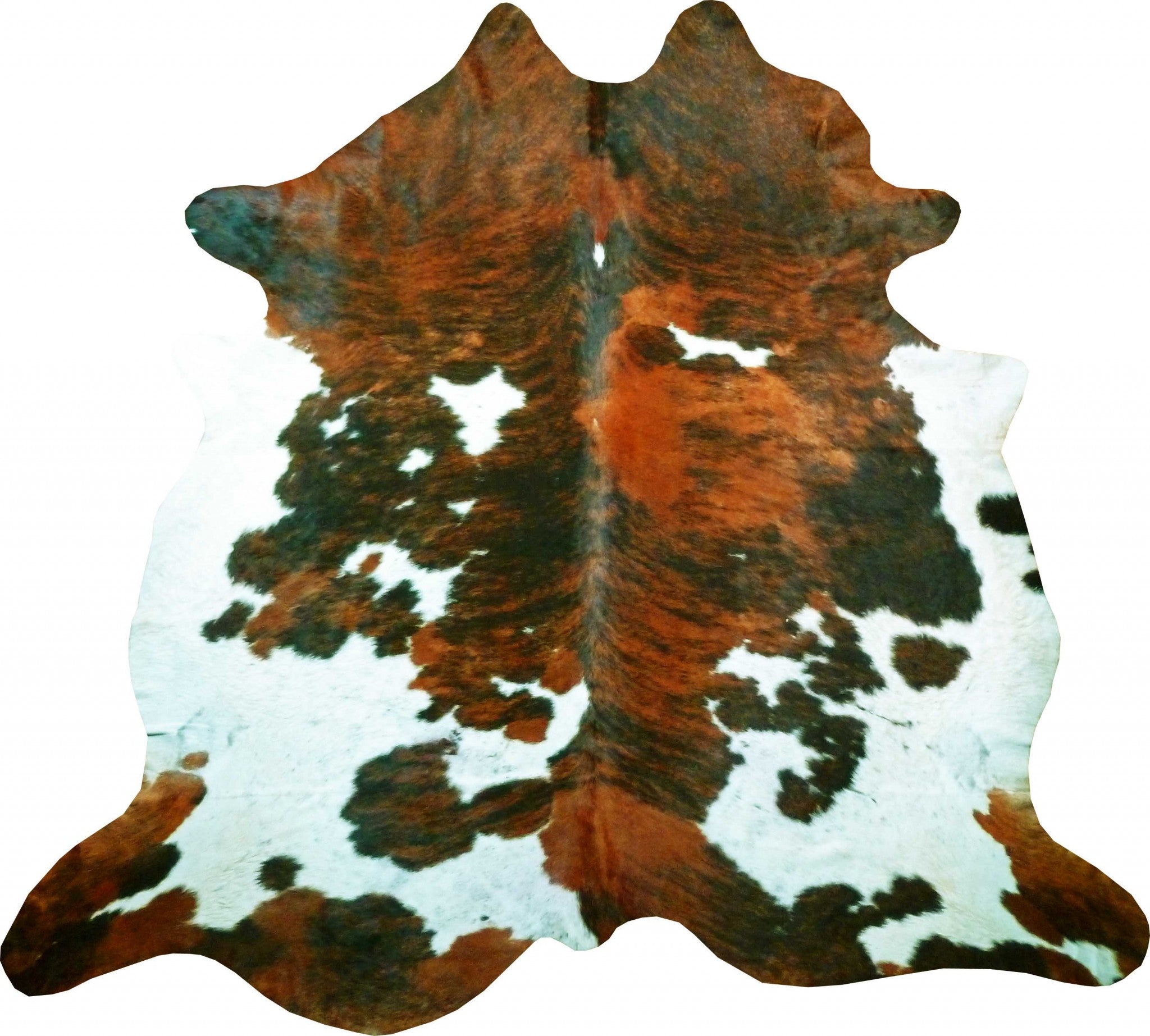 HomeRoots 6 Ft Tri-Colored Brindled Cowhide Rug