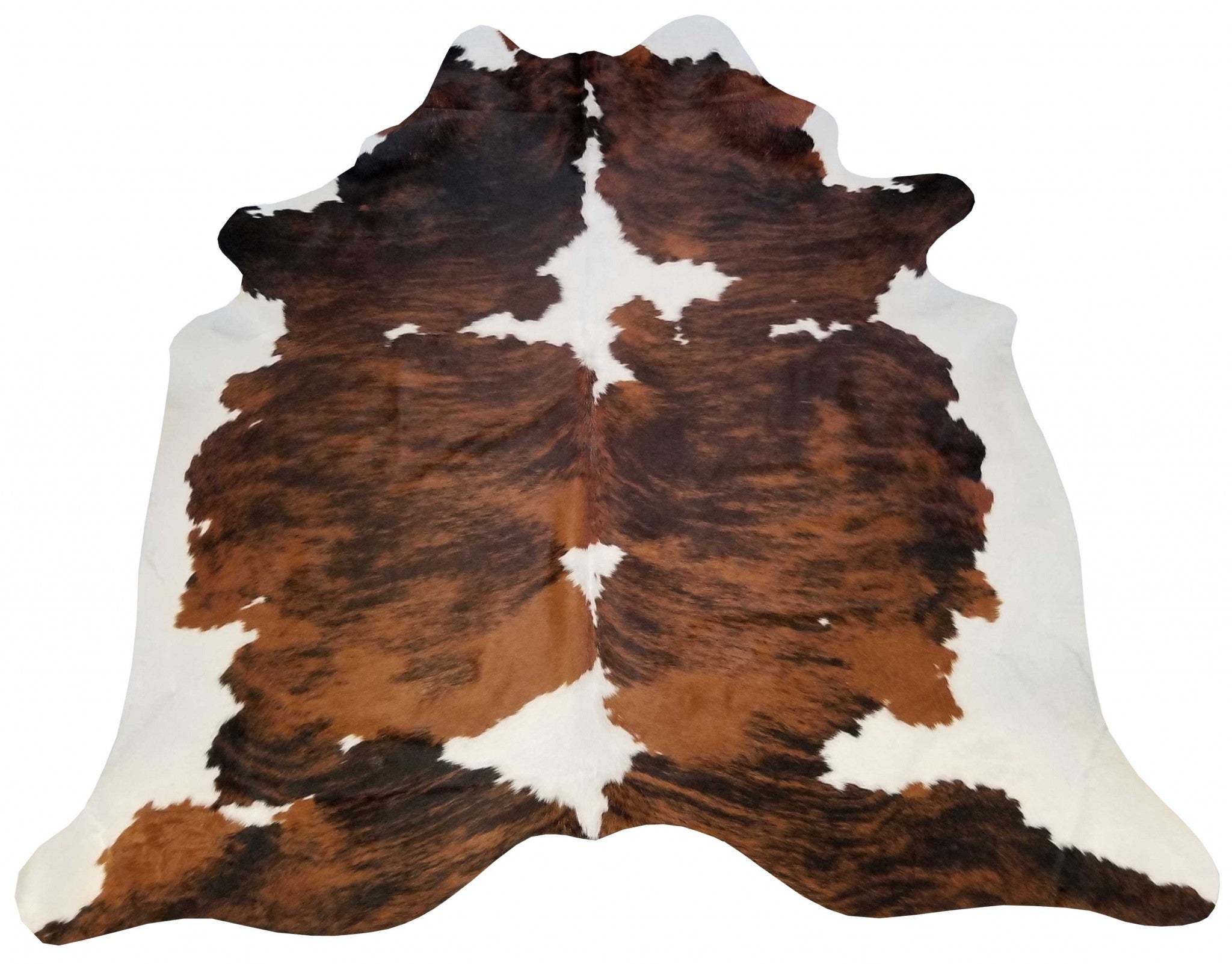 HomeRoots 6 Ft Tri-Colored Brindled Cowhide Rug