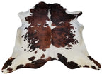 HomeRoots 6 Ft Tri-Colored Brindled Cowhide Rug