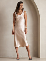 [Champagne] SilkSilky  Sleeveless Dress 006