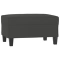 vidaXL Footstool Dark Gray 27.6''x21.7''x16.1'' Microfiber Fabric