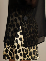 [Black] SilkSilky  Long Sleeve Lapel Collar Women's Blouse 005
