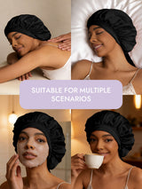 [Black] SilkSilky  Sleep Cap 006