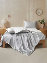 [LightGray+White] SilkSilky  22Momme Bedding Set 002