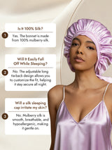 [Lavender] SilkSilky  Sleep Cap 007
