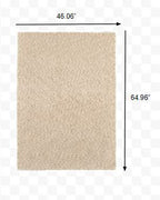 HomeRoots Polyester 3’ x 5’ Modern Soft Tan Indoor Area Rug