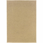 HomeRoots Polypropylene 5’x8’ Solid Sand Beige Indoor Outdoor Area Rug