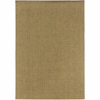 HomeRoots Polypropylene 2’x4’ Solid Tan Indoor Outdoor Scatter Rug