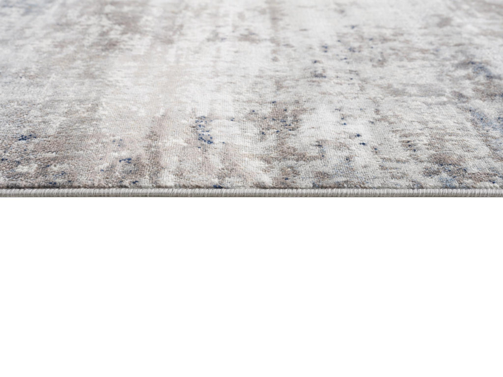 HomeRoots 100% Polypropylene 2’ x 5’ Navy Blue Distressed Striations Area Rug