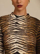 [Tiger] SilkSilky  Long Sleeve Women's T-Shirt 006