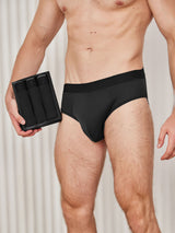 [Black] SilkSilky  100% Silk Jersey Men's Underwear 002