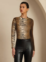[Tiger] SilkSilky  Long Sleeve Women's T-Shirt 003