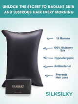 [Gray] SilkSilky  19Momme Pure Silk Pillowcase 001