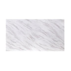 Acme Zander Coffee Table in White Printed Faux Marble and Mirrored Silver Finish