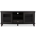 Baxton Studio TV838071-Embosse Television-Stands, Grey/Dark Brown