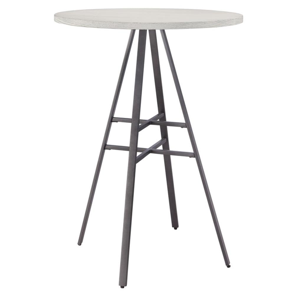 American Woodcrafters Jaidon Gray Metal High 30" Round Pub Table