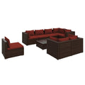 vidaXL Modular Designed Poly Rattan Patio Lounge Set – Durable Lightweight Frame, Water-Resistant Material, Comfortable Cushions