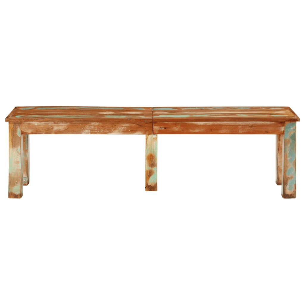 vidaXL Handmade Bench in Solid Reclaimed Wood - Eco-Friendly, Stylish, Versatile for Indoor Furnishing, Easy to Assemble and Maintain