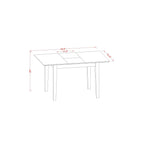 East West Furniture Norfolk Rectangular Table With 12" Butterfly Leaf -Mahogany Finish.