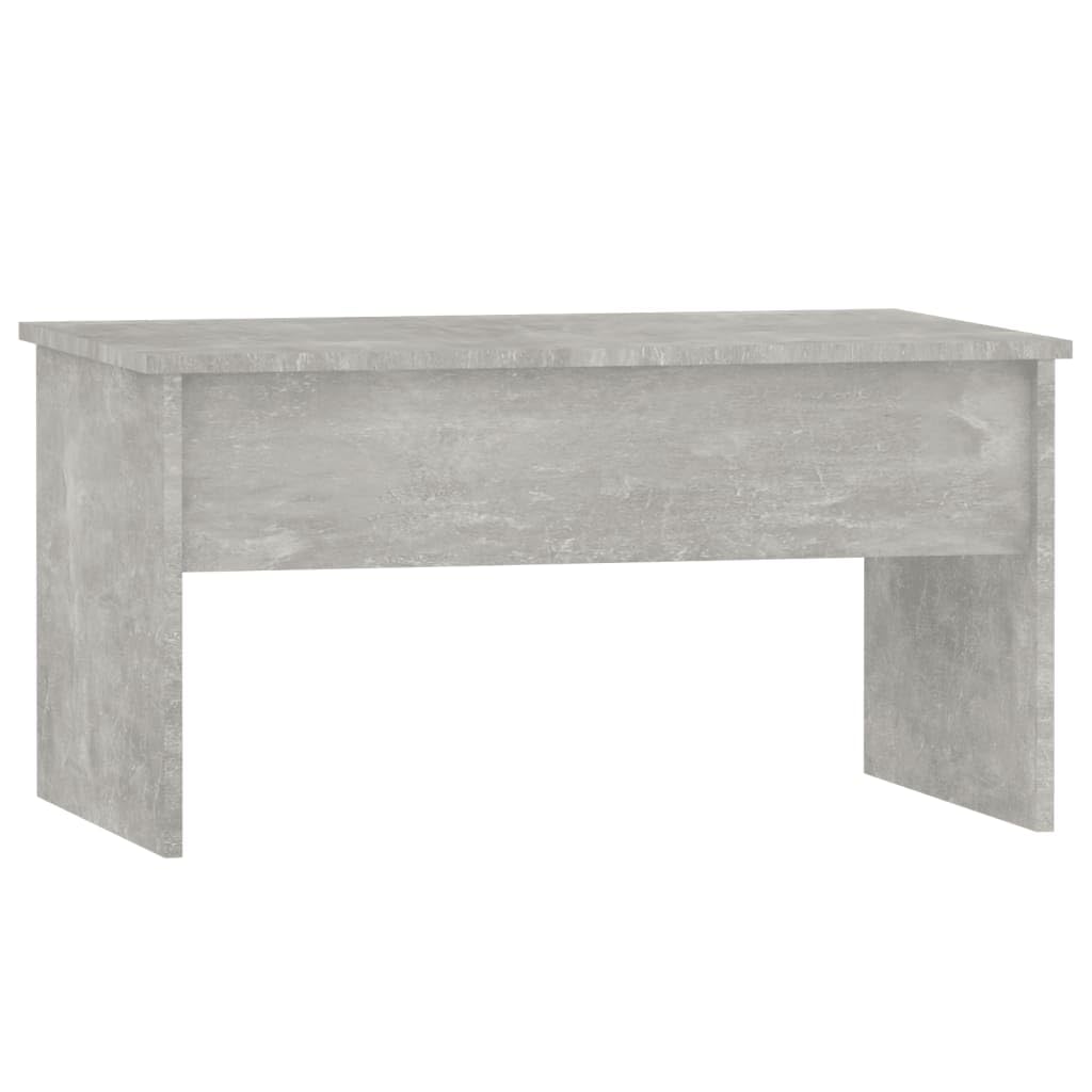 vidaXL Coffee Table - Concrete Gray, Engineered Wood, 31.5"x19.9"x16.3", Model 809642