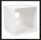 Bunusual White Tissue Box Cover - Modern Tissue Holder, Lacquer High Gloss Finish & Rounded Edges - Cube Square Box. Bathroom, D