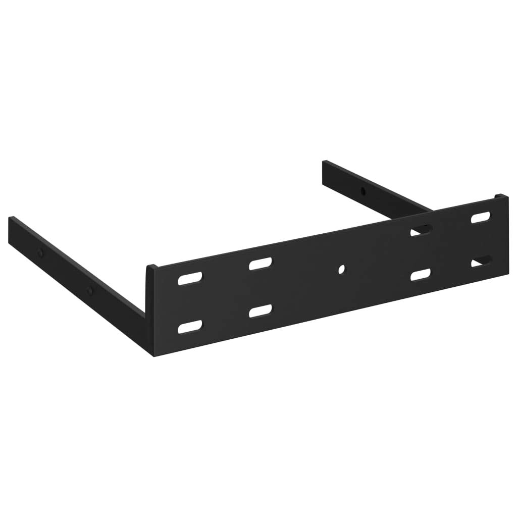 vidaXL High Gloss White Floating Corner Shelf 9.8"x9.8"x1.5" - Durable Honeycomb MDF and Metal Construction, Easy Installation Corner Wall Shelf