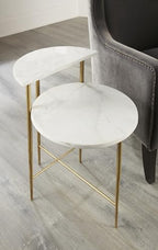 Steve Silver Co Patna White Marble Top Side