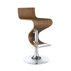 Coaster Home Furnishings Covina Adjustable Bar Stool Walnut Metal Mid-Century Modern 100396
