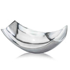 HomeRoots Decor 9.75' x 17' x 5.5' Buffed, Silver, Large Scoop Bowl