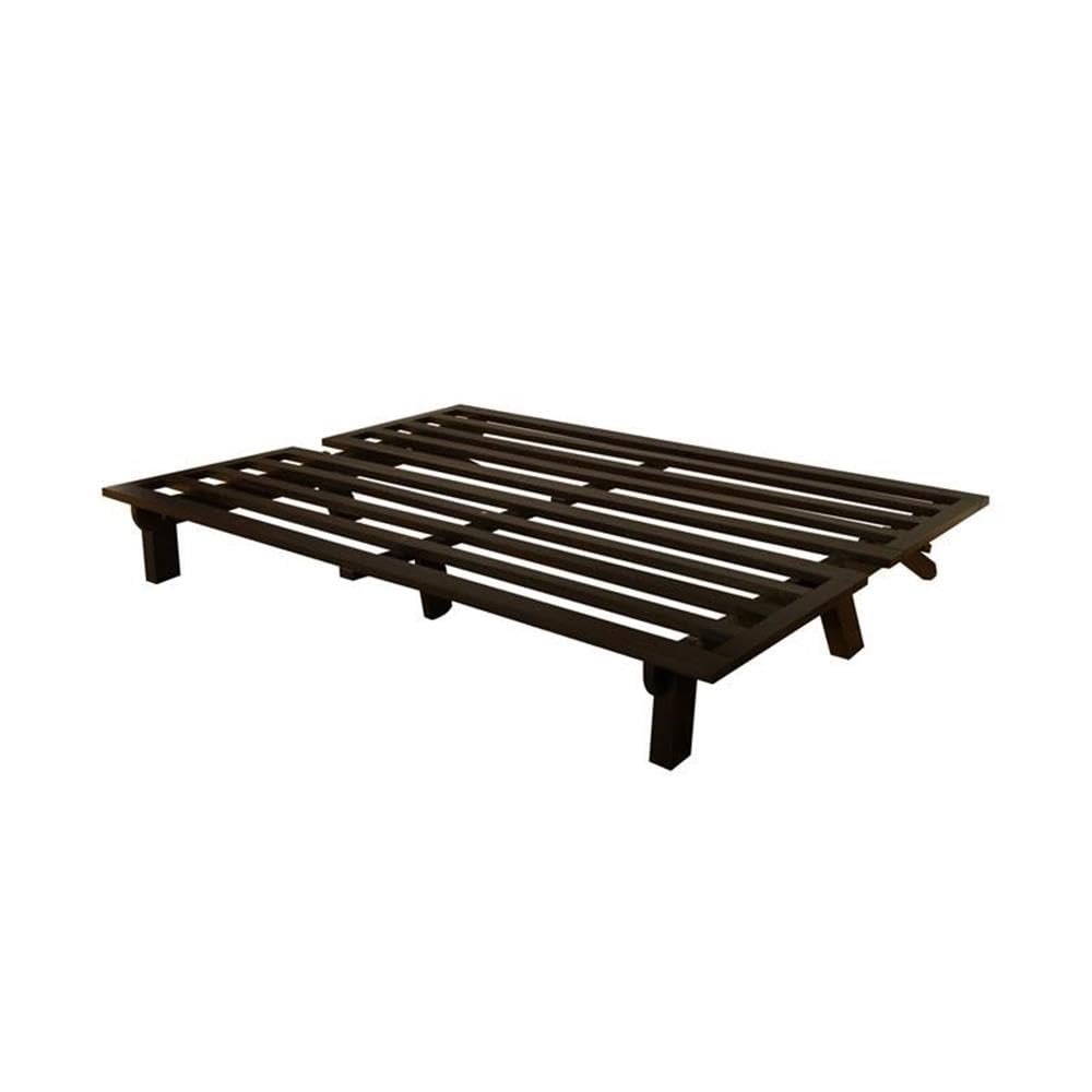 Kodiak Furniture Carson Full-Size Wood Futon Frame Java Brown Pine KFCRJVFRAME1