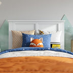 AFI, Madison Twin Solid Wood Panel Headboard with Attachable Charger, White