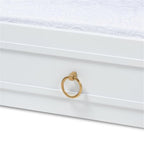 Baxton Studio Mariana Classic and Traditional White Finished Wood Twin Size Trundle