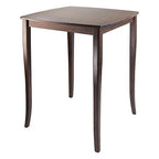 Ergode Wood Torrence High Table | Folding Round Table | Oyster Gray Finish | 30" Diameter | Contemporary Design | Slim 3" Depth | Sturdy Solid Wood | Ideal for Small Spaces (94733-VV)