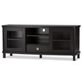Baxton Studio TV838071-Embosse Television-Stands, Grey/Dark Brown