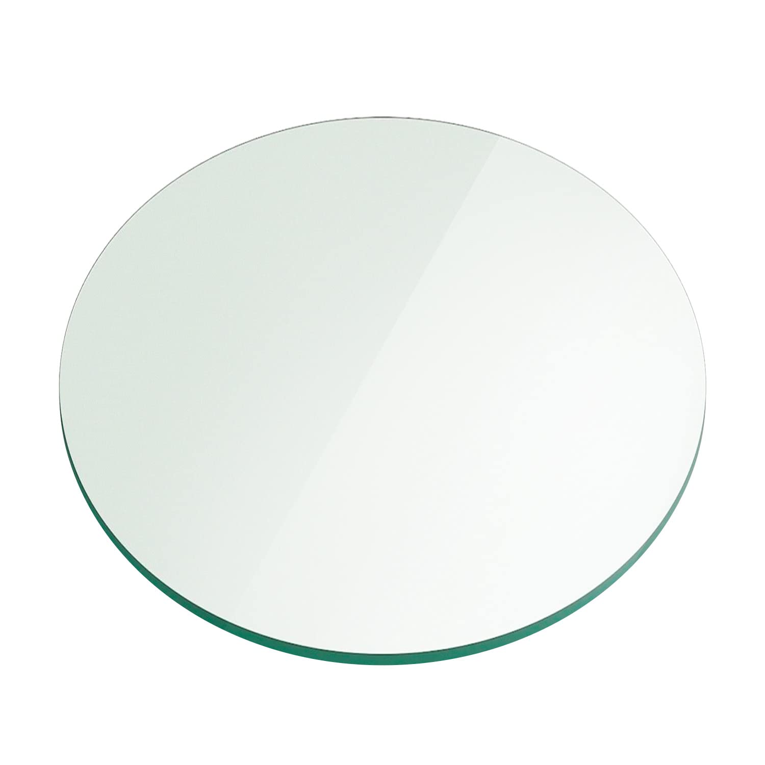 Fab glass and Mirror Round glass Table Top, 23 Inch, clear