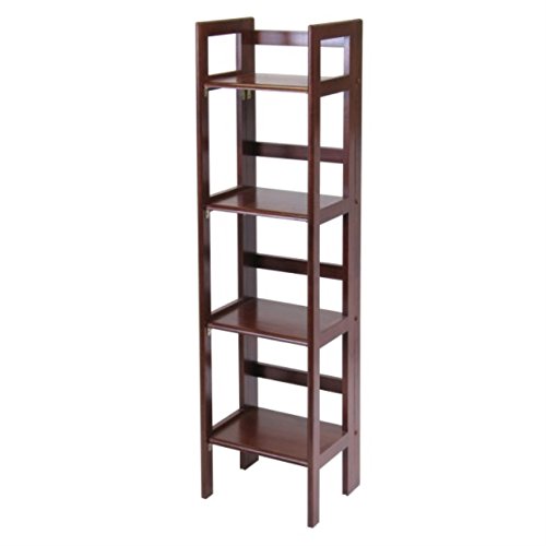 Ergode Contemporary Aaron A-Frame Shelf - 30.1' Width, 12.1' Depth - Solid Wood Frame - 3-Tier Design - 50 lbs Load Capacity - Sleek Black Finish (94852-VV)
