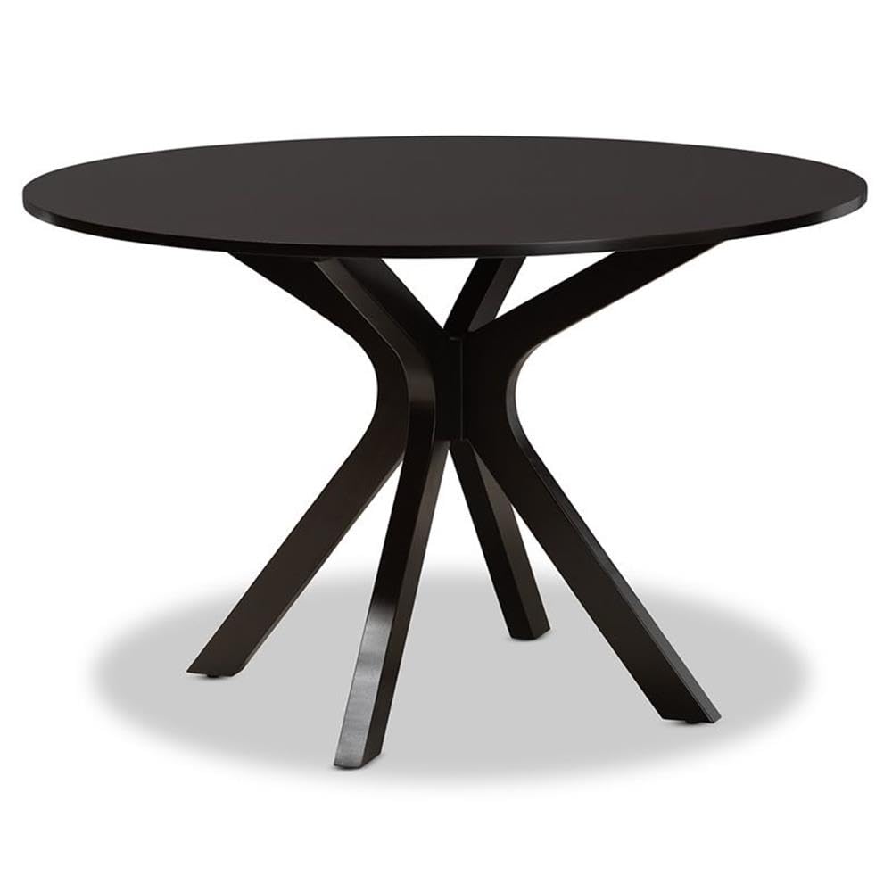 Baxton Studio Miela Modern and Contemporary Two-Tone Dark Brown and Walnut Brown Finished Wood 7-Piece Dining Set