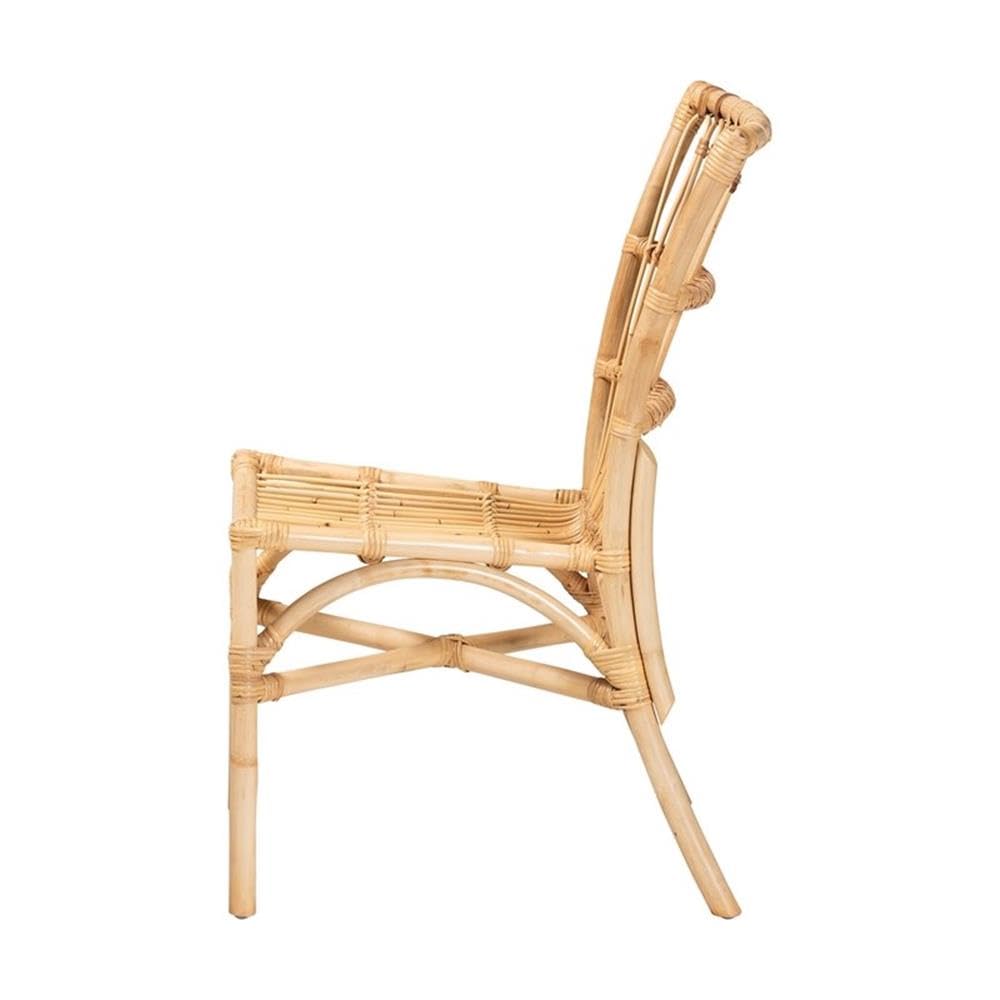 Bali & pari Ammi Modern Bohemian Natural Rattan Dining Chair