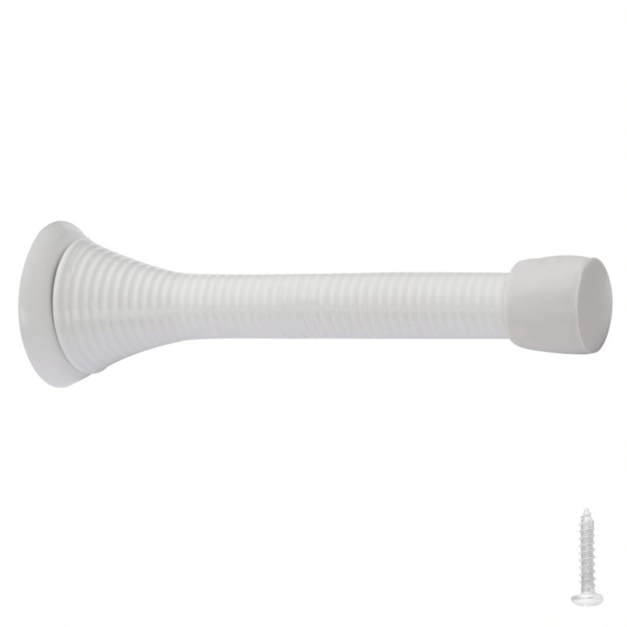 Spring Door Stop Wall Protector With Rubber Tip - White Spring Door Stoppers 20-Pack - Design House, 188268