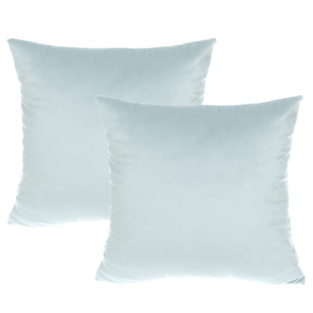 Light Blue Decorative Velvet Throw Pillow Covers Square Cozy Soft Solid Color Cushion Cases Home Decor For Couch Sofa Bedroom Ca