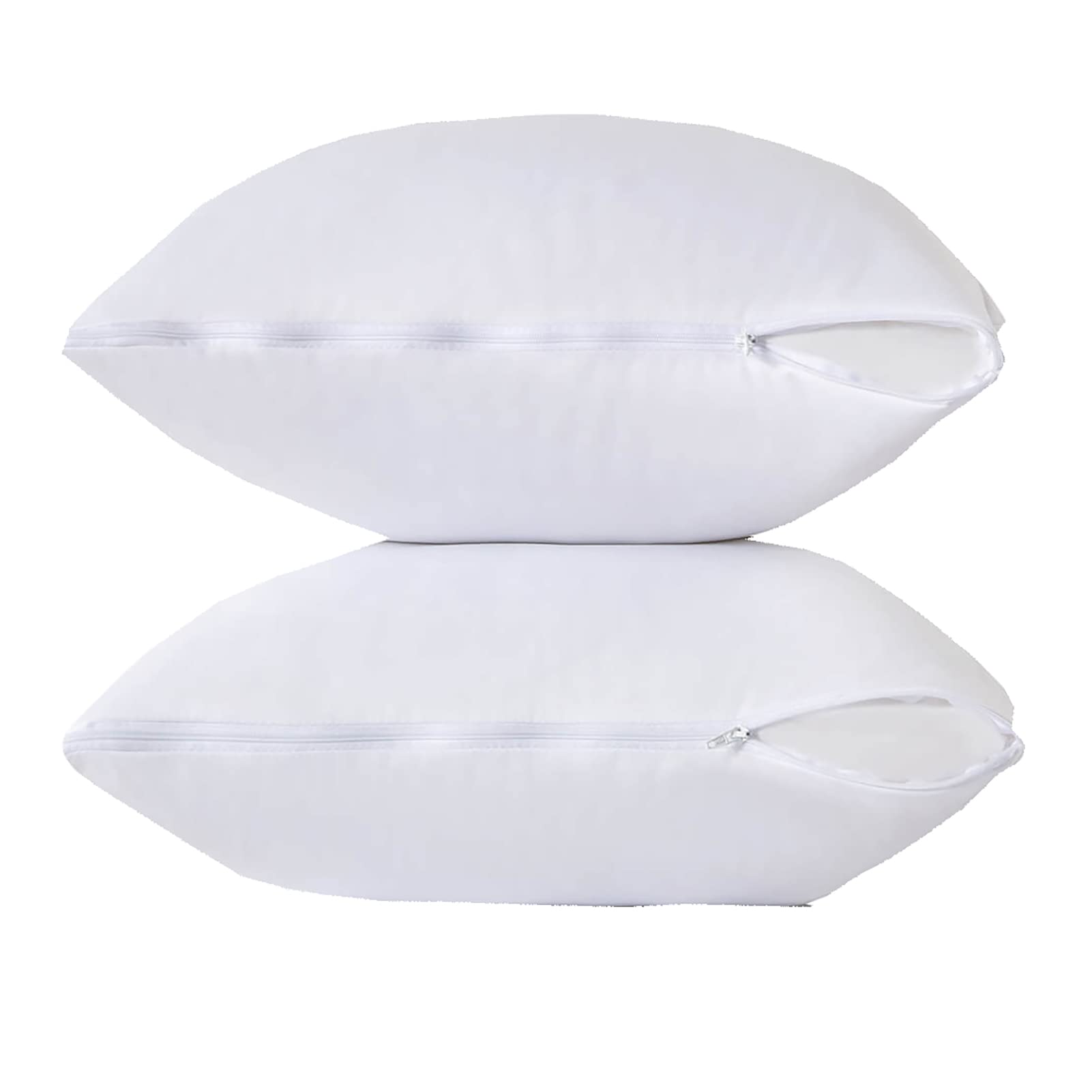 Kingnex 2 Pack Feather Proof Pillow Protectors 20X20 Waterproof Pillow Covers For Square Throw Pillow 20X20