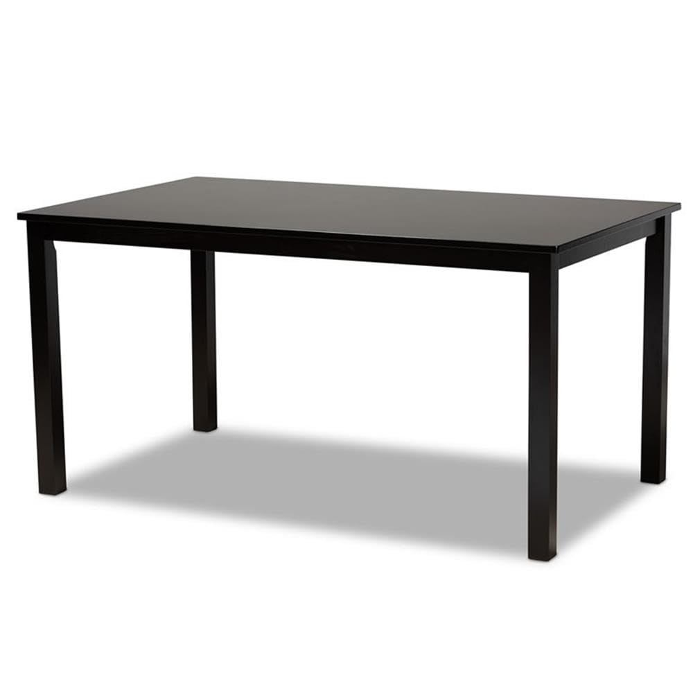 Baxton Studio Ruth Modern Transitional Grey Fabric Upholstered and Dark Brown Finished Wood 7-Piece Dining Set