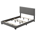 Acme Leandros Fabric Upholstered Queen Bed with Nailhead Trim in Light Gray