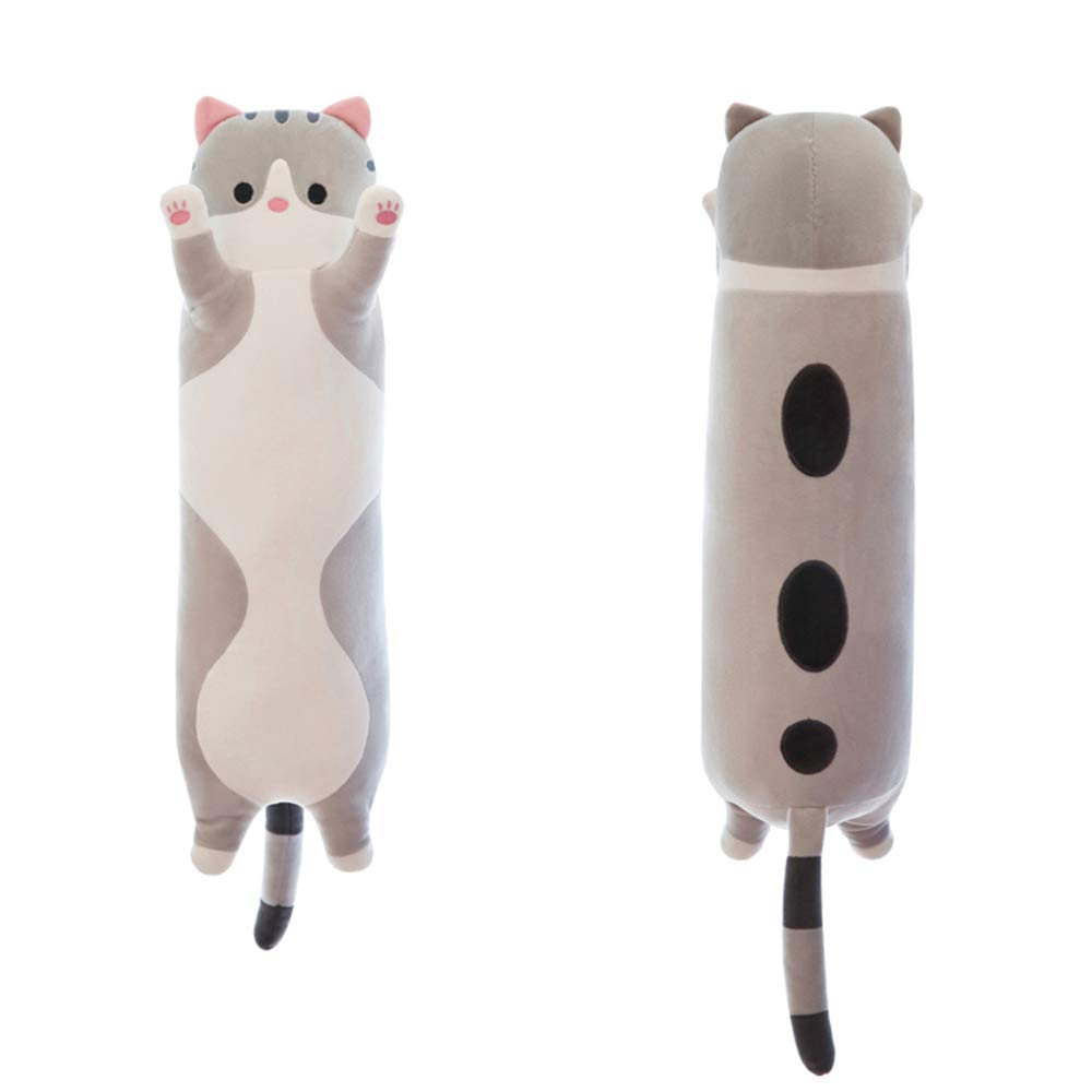 Shangman Lovely Plush Cat Doll Cute Cartoon Soft Stuffed Kitten Pillow Long Throw Sleeping Toy Gift For Kids Girlfriend Multiple