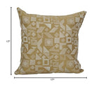 Blazing Needles Square Polyester Jacquard Throw Pillows, 17", Nina Camel 4 Count