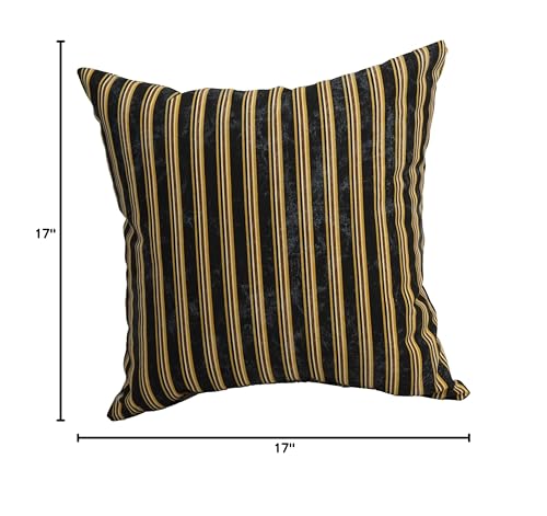 Blazing Needles Printed Throw Pillow, 17", Midnight Stripe